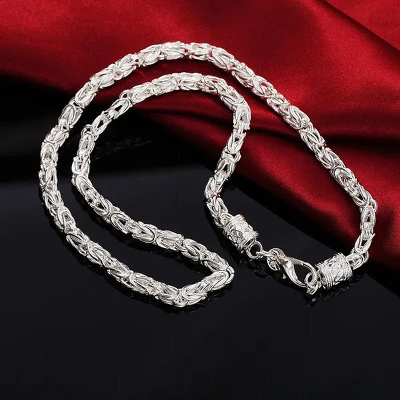 Personality 925 Sterling Silver Spigot Chain Dragon Necklace for Men Women Fashion Silver Jewelry Christmas Gifts
