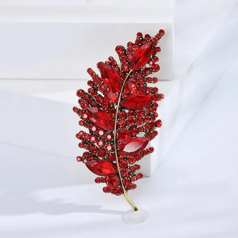 Leaves Brooches Fashion New Creative Leaf Brooch Elegant Trend Women'S Antique Silk Scarf Button Accessory Pin