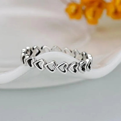 New Heart Shaped Jewelry Hollow Thumb Women Men Gift Jewelry Finger Silver Jewelry 925 Silver Rings
