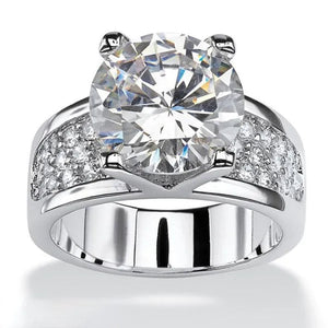 Trendy 4 Prong Setting 2 Ct Diamond Rings for Women Engagement Wedding Rings Proposal Gift