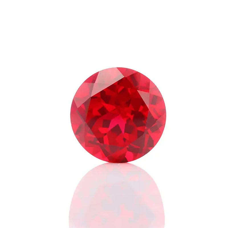 1 PCS Huge Cut 15.0mm Conical shape Ruby Red Garnet Diamonds Round Cut Loose Gemstones/YYC