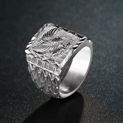 Punk Rock Eagle Men 's Ring Luxury Gold / Silver Color Size 7-13 Finger Jewelry