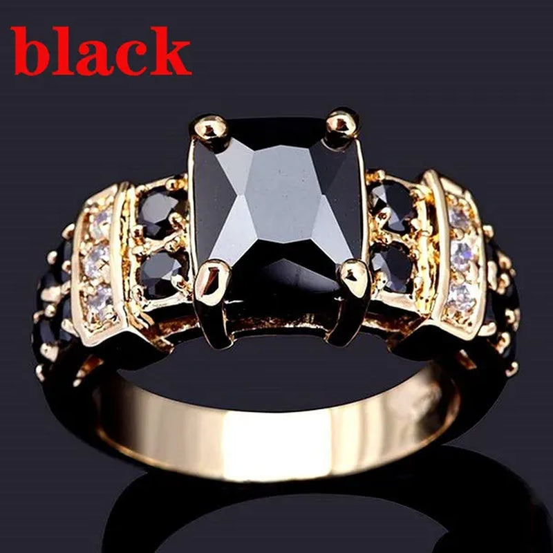 Women'S Men Brown Sapphire 18K Golden Plated Ring Jewelry Size 6-10 (Choice Color and Size )