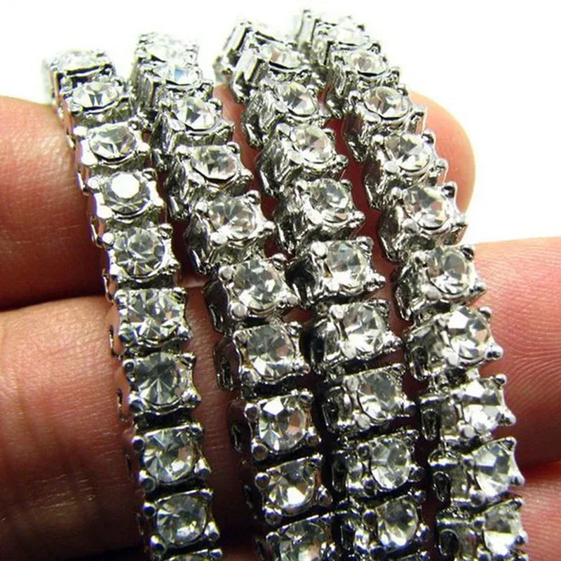 1 Row 24" 30" Gold/Silver Iced Out Bling Necklace Men's Hip Hop Chain