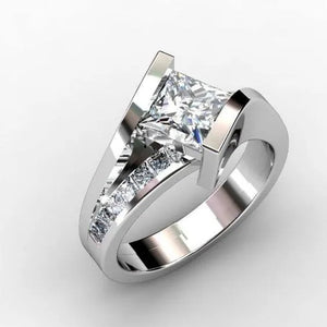 Luxury Natural White Sapphire Ring Birthstone Bride Wedding Band Engagement Anniversary Christmas Gift Ring Size 5-11 Bague Femme