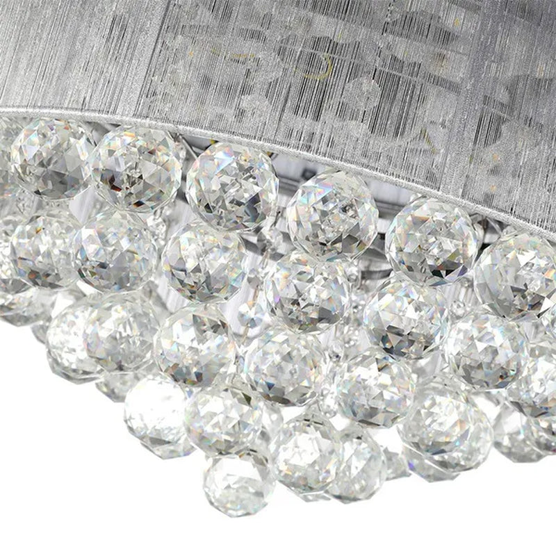 42 Inches Ceiling Fan Light Remote Control LED Pendant Light Crystal Dimmable Metal Luxury Invisible Ceiling Chandelier Lighting