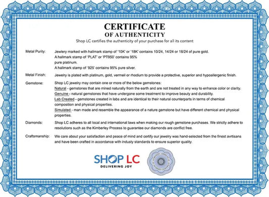 Shop LC LUXORO Blue Spinel White Diamond Oval 10K Yellow Gold Pendant for Women Ct 1.86