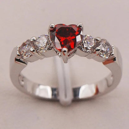 Rainbow Topaz White Topaz 925 Sterling Silver Fashion Ring Size 5 6 7 8 9 F667