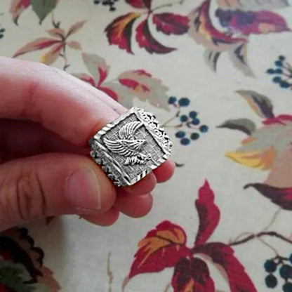 Punk Rock Eagle Men 's Ring Luxury Gold / Silver Color Size 7-13 Finger Jewelry