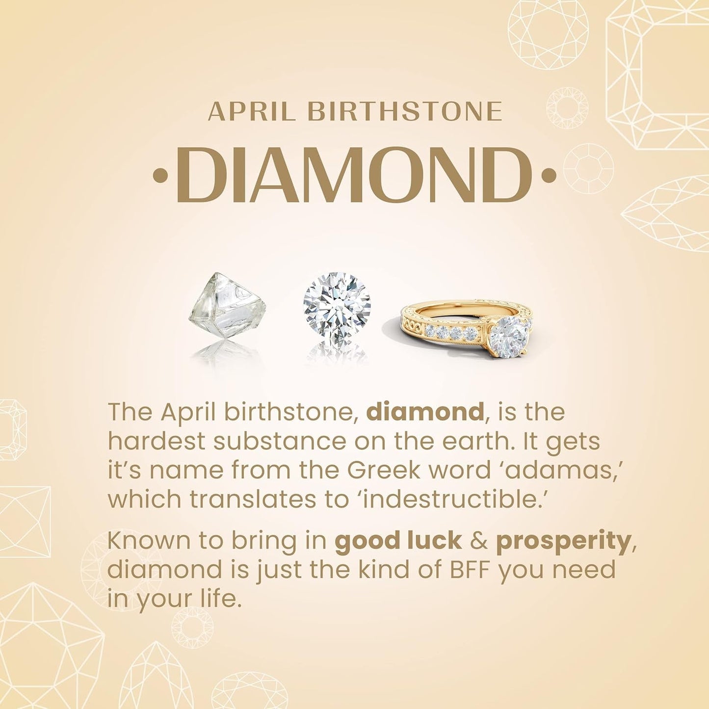 Natural Diamond Infinity Pendant Necklace in Sterling Silver / 14K Solid Gold | April Birthstone, Birthday, Engagement, Anniversary, Wedding Jewelry Gift for Women