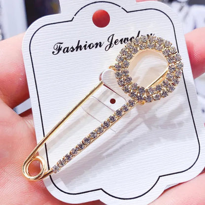 Women Brooch Pins Sweater Shawl Clips Crystal Brooches, Safety Pins Dress Shirt Clips for Women Rhinestone brooch women's anti slip button clothing accessories
