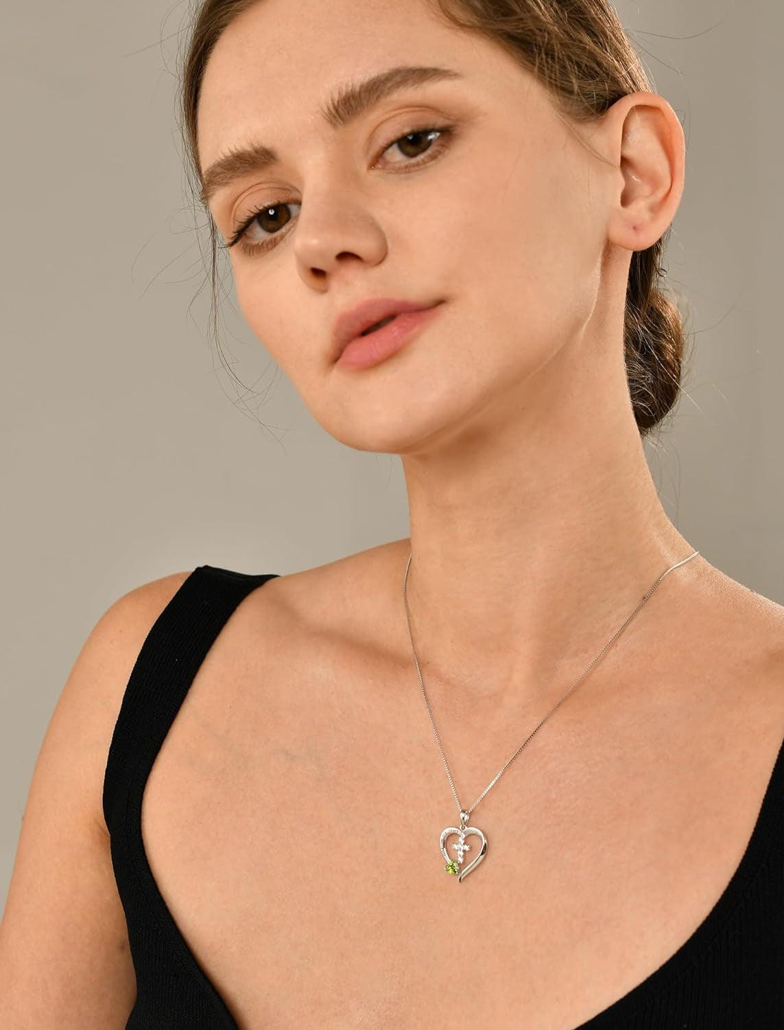 Women'S Heart Cross Necklace Sterling Silver God in My Heart'' Pendant Dangle Cross Crucifix Jewelry