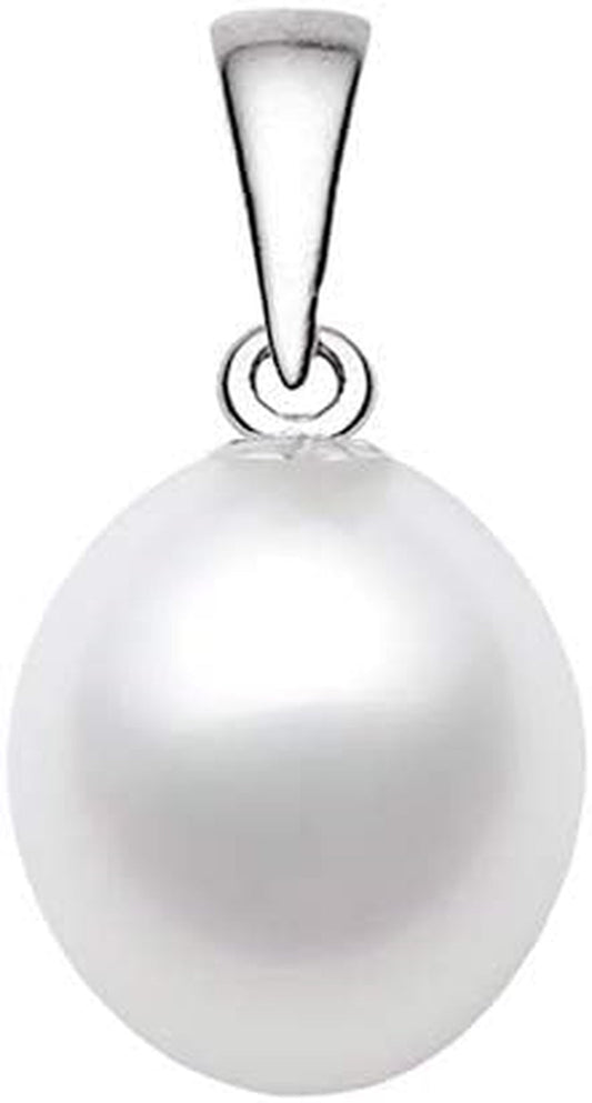 Drop Shaped White South Sea Cultured Pearl Pendant for Women AA+ Quality Sterling Silver -