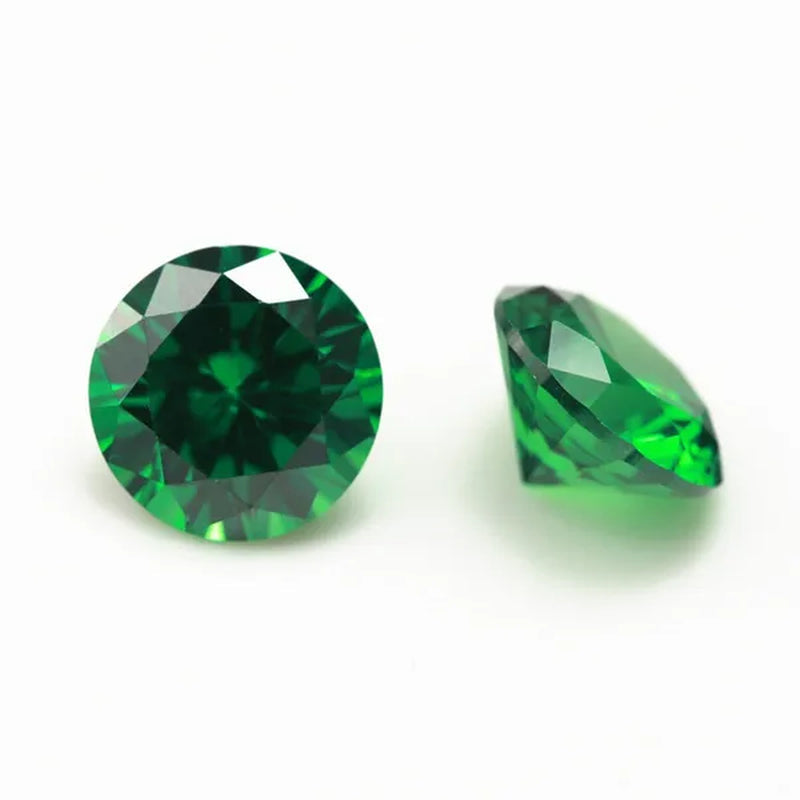 Unheated Natural Emerald Round Cut Gemstones Sri-Lanka VVS Gem