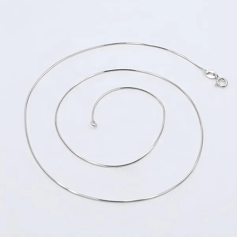 Stacked Jewelry 1Mm Snake Chain Gold Plated 925 Sterling Silver Necklace for Women