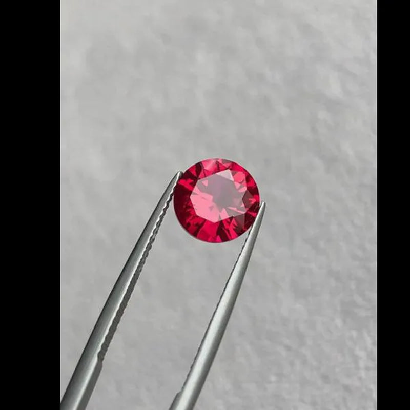 Large Cut Ruby Unheated 10.50 Cts Natural Mined 11.0Mm Sri-Lanka Garnet Ruby Pigeon Red round Cut VVS Loose Gem