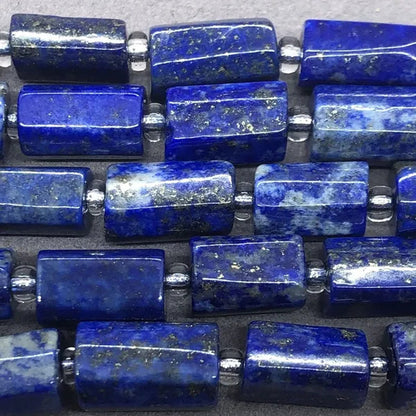 Lapis Lazuli Prism Cube Beads Natural Loose Stone Spacer Diy for Jewelry