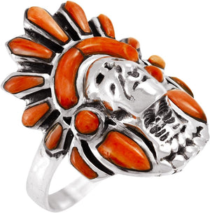 Chief Turquoise Ring Sterling Silver 925 Genuine Gemstones