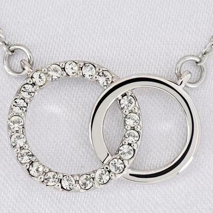 To My Daughter 925 Sterling Silver Cubic Zirconia Perfect Pair Necklace Message Card Gifts Daughter Necklace Daughter Gifts