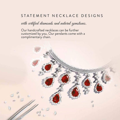 Natural and Certified Oval Cut Gemstone and Diamond Petite Necklace in 14K Solid Gold | 0.51 Carat Pendant with Chain