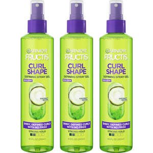 Fructis Style Curl Shape Defining Spray Gel for No Frizz, 8.5 Fl Oz, 3 Count (Packaging May Vary)