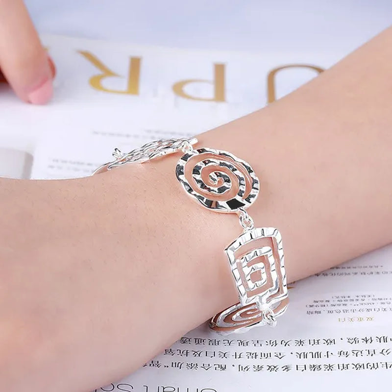 925 Sterling Silver Jewelry Sets Fine Retro Thread Earrings Bracelets Neckalce for Women Fashion Party Wedding Gifts