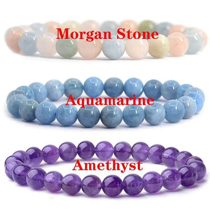 6Mm 8Mm Natural Stone Chakra Beaded Charm Bracelets Tiger Eye Amethyst Lapis Lazuli round Beads Bracelet Women Yoga Jewelry
