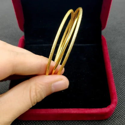 24K Pure Gold Multilayer Bracelet Set Women Bracelet Gold Jewelry