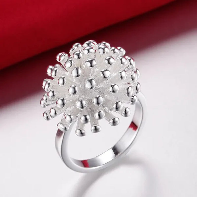 New 925 Sterling Silver Jewelry Fashion Noble Women Classic Personality Ring