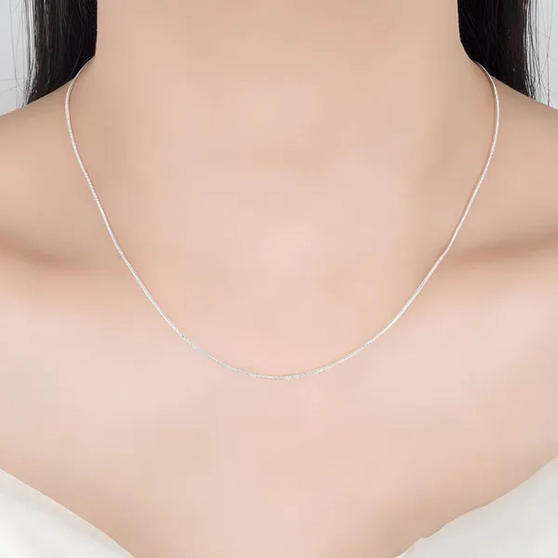 Fashion 925 Silver 1mm Chain Necklace 16 - 30 Inches