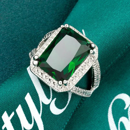 925 ring rings for women New Model Fashion Jewelry Zircon Square Rings Wedding Jewelry Engagement Diamond Rings
