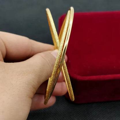 24K Pure Gold Multilayer Bracelet Set Women Bracelet Gold Jewelry