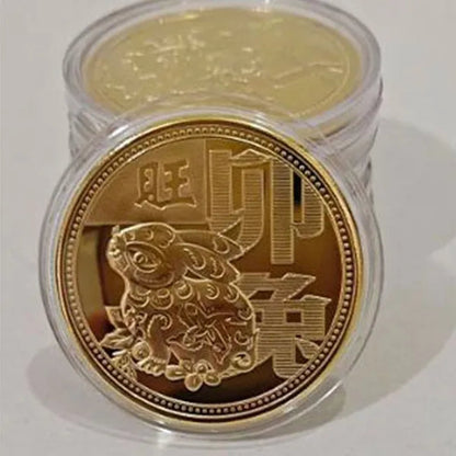 New Collection of Chinese Zodiac Commemorative Gold Coins Year of the Tiger Commemorative Coins Engraved Collection Craft Gifts