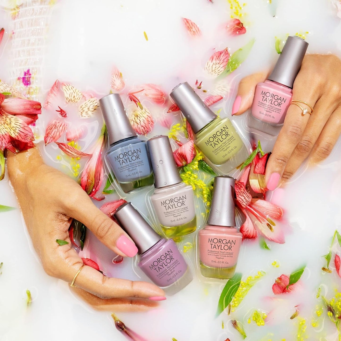 Morgan Taylor Spring, Pure Beauty Collection, Professional Lacquer, Vibrant, Chip-Resistant, Fast-Drying, Long-Lasting, High-Shine, Perfect for Manicures & Pedicure (Pretty Simple)