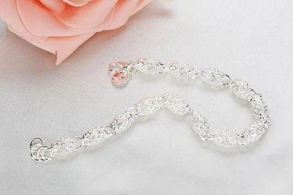 Exquisite Women's 925 Sterling Silver Fashion Bracelet