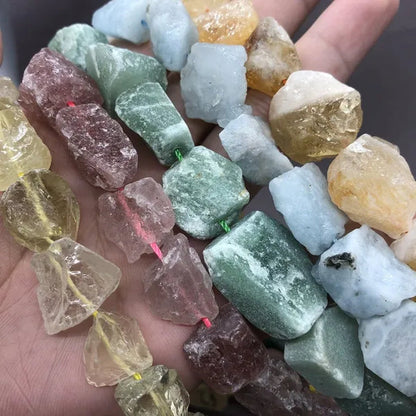 Natural Gravel Raw Stone Lemon Strawberry Quartz Aquamarine Aventurine Citrine