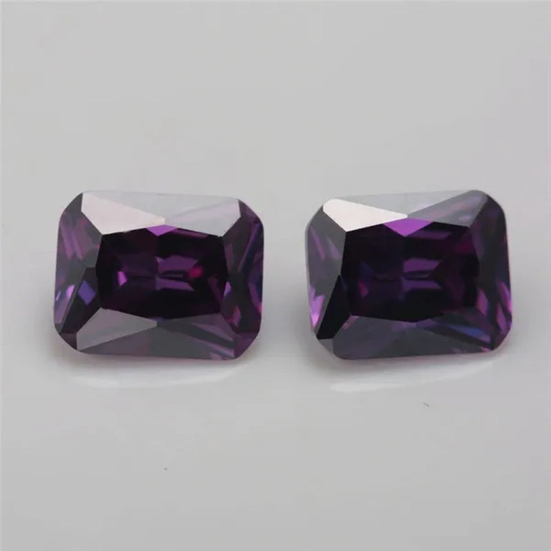 Unheated 9.80 Cts Natural Mined 10mmx12mm Sri-Lanka Purple Sapphire Rectangle Cut VVS Gem