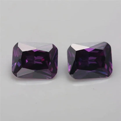 Unheated 9.80 Cts Natural Mined 10mmx12mm Sri-Lanka Purple Sapphire Rectangle Cut VVS Gem