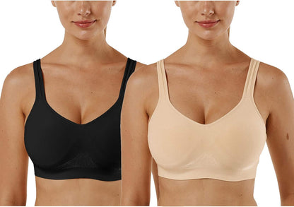 Women'S Wirefree Bras Seamless Full Coverage plus Size Sports Bra for Sleeping Yoga Workout Everyday Wear Bralette