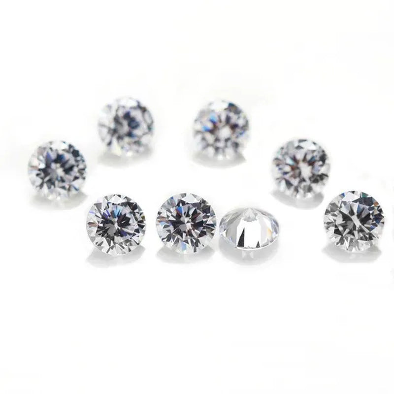 Round Brilliant Cut 1.0ct Carat 6.5mm E F Color Moissanites Loose Stone  Ring Jewelry Bracelet Material High Quality