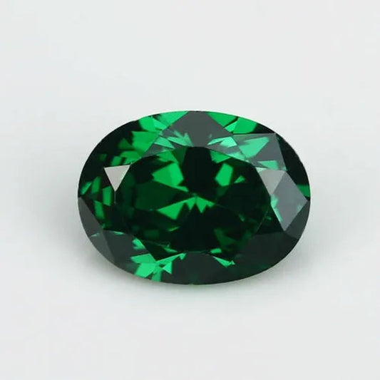 6X8Mm Green Emerald Sapphire Oval Cut Shape VVS AAAAA Loose Gemstone