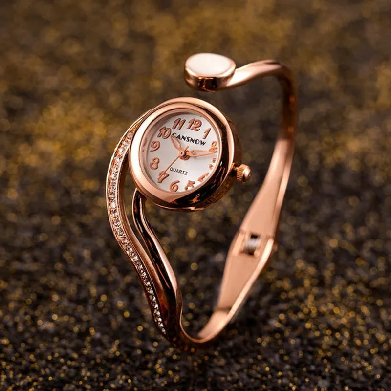 New Luxury Lady Watches Bracelet Watch Gold Silver Small Dial Dress Quartz Wristwatch Gift for Women Fashion