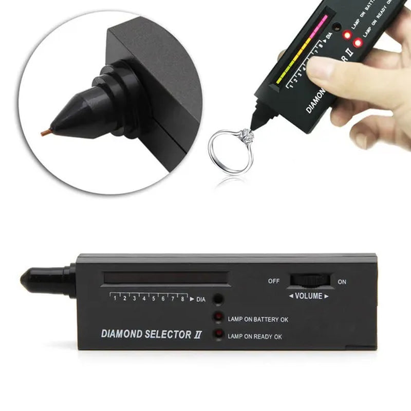 Jewellery Diamond Hardness Meter Gemstone Gem Tester Selector LED Diamond Indicator Test Pen Audio Portable Jewelry Tester Tool