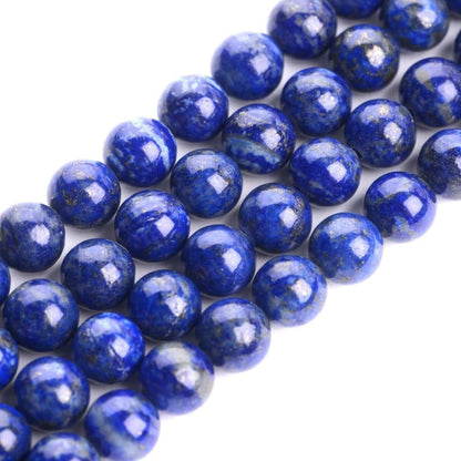 45Pcs 8Mm Natural Lapis Lazuli Stone Beads round Loose Gemstone Beads for Jewelry Making Strand 15 Inch