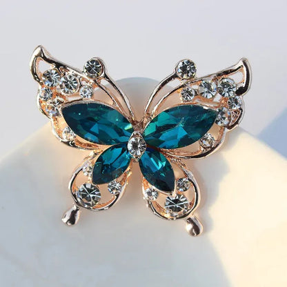 Cartoon Butterfly Crystal Diamond Brooch Fashion Brooch Geometric Women Party Jewelry