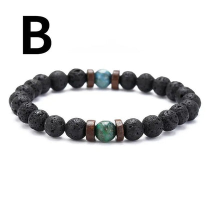 Luxury Fashion Men's Creative Bead Bracelet Handwoven Adjustable Natural Stone Bead Bracelet Hip Hop Bracelet Men's Jewelry Party Anniversary Gift Christmas Gift Jewelry