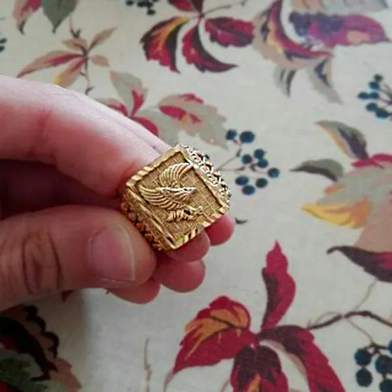 Punk Rock Eagle Men 's Ring Luxury Gold / Silver Color Size 7-13 Finger Jewelry