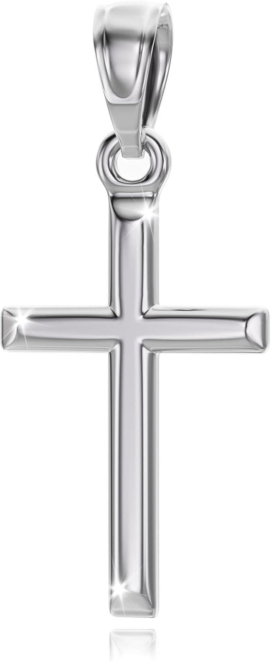 Cross Necklace with Luxury Gift Box - Top-Grade 316L Stainless Steel Cross Pendant, Sleek Polished Design, Christian Jewelry for Men and Women