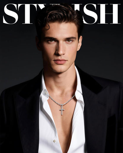 Cross Necklace with Luxury Gift Box - Top-Grade 316L Stainless Steel Cross Pendant, Sleek Polished Design, Christian Jewelry for Men and Women