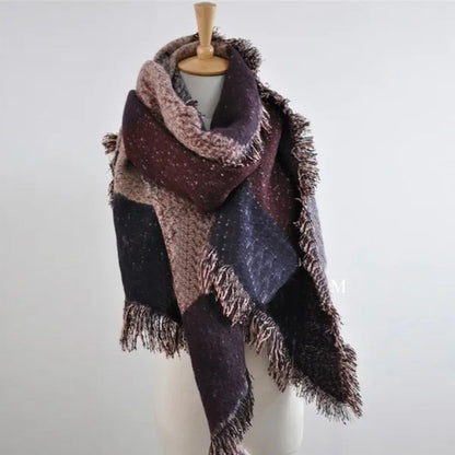 2023 Winter Spring Women'S Scarf Warm Wool Cashmere Stole Scarves Vintage Scarf Elegant Scarf Shawl
